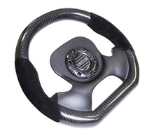 Load image into Gallery viewer, NRG Carbon Fiber Steering Wheel (320mm) CF Center Plate &amp; Two-Tone Carbon w/Suede Trim Handles - ST-X10CF-S