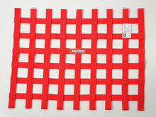 Load image into Gallery viewer, RaceQuip Red 18in H x 24W SFI Ribbon Window Net - 725015