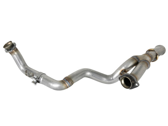 aFe POWER Twisted Steel Y-Pipe 2-1/4in 409 SS Exhaust System 2018 Jeep Wrangler (JL) V6-3.6L - 48-48026
