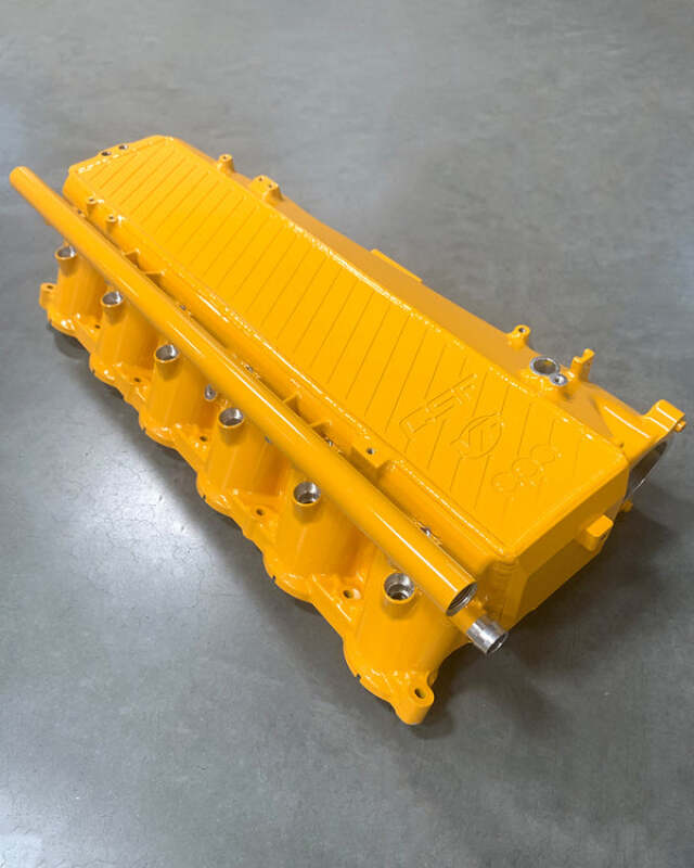CSF Toyota A90/A91 Supra/ BMW G-Series B58 Charge-Air Cooler Manifold - Nitro Yellow - 8200NY