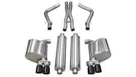 Corsa 2011-2014 Dodge Charger R/T 5.7L V8 Black Xtreme Cat-Back Exhaust - 14522BLK
