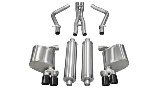 Corsa 2011-2014 Dodge Charger R/T 5.7L V8 Black Xtreme Cat-Back Exhaust - 14522BLK