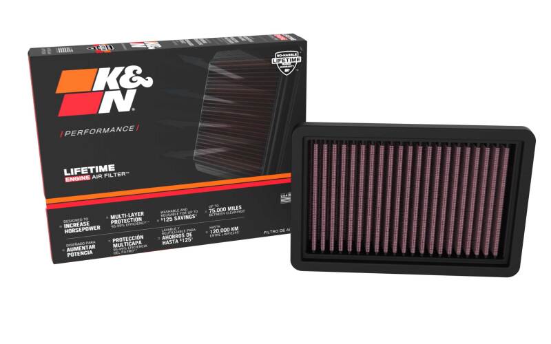 K&N 22-24 Dacia Jogger / 21-24 Dacia Logan III 1.0L L3 Drop-In Air Filter - 33-3187