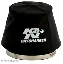 Load image into Gallery viewer, K&amp;N Black Drycharger 6.25in Base ID / 4.375in Top ID / 4.125in Height Air Filter Wrap - RU-5163DK