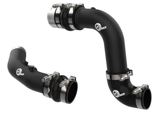 aFe 23-24 Ford F250/F350 Super Duty V8-6.7L BladeRunner 3 In. Aluminum Hot and Cold Charge Pipe- BLK - 46-20684-B
