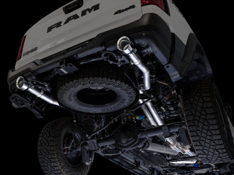 AWE Tuning 2025+ RAM 1500 RHO 3.0 I6 TT 0FG Dual Rear Exit Cat-Back Exhaust - Chrome Silver Tips - 3015-32630