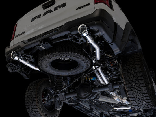 AWE Tuning 2025+ RAM 1500 RHO 3.0 I6 TT 0FG Dual Rear Exit Cat-Back Exhaust - Chrome Silver Tips - 3015-32630