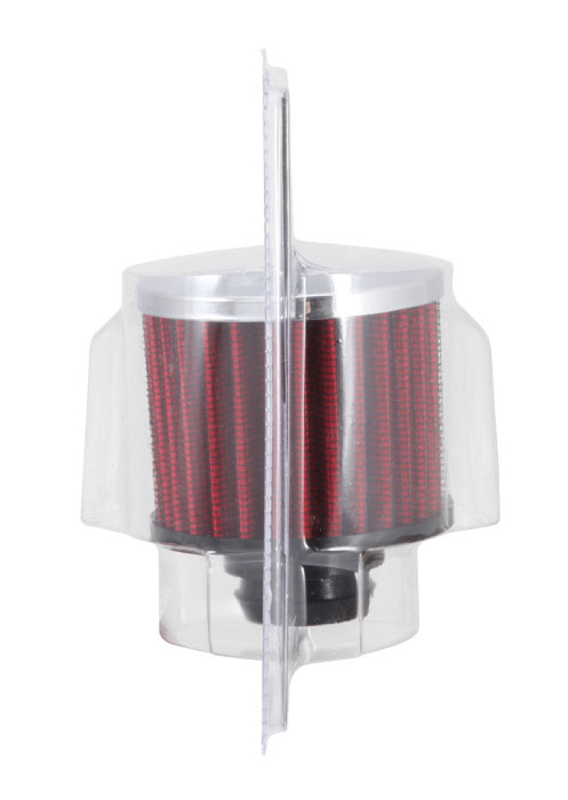 K&N Rubber Base Chrome Top Push-In Crankcase Vent Filter 3in OD x 2-1/2in H. - 62-1490