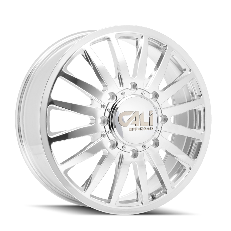 Cali Off-Road 9110D Summit Dually 22x8.25 / 8x165.1 BP / -232mm Offset / 121.3mm Hub Polished Wheel - 9110D-22881PMR232