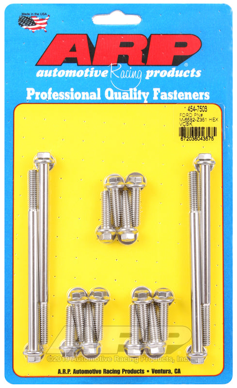 ARP SB Ford PN# M-6582-Z351 hex valve cover bolt kit - 454-7503