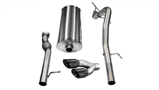 Corsa 2011-2014 GMC Yukon 6.2L V8 3in Cat-Back Single Side w Twin 4in Black Pro-Series Tips - 14882BLK