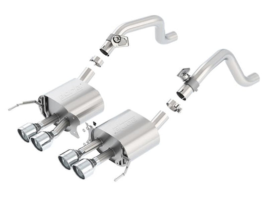 Borla 14-15 Chevy Corvette C7 w/ AFM w/o NPP S Type Rear Section Exhaust Quad Rd RL Tips - 11877