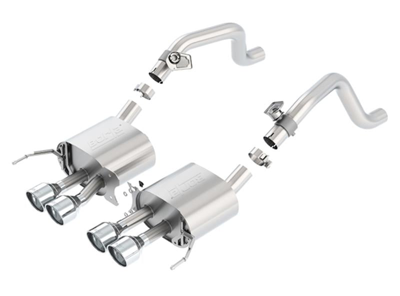 Borla 14-15 Chevy Corvette C7 w/ AFM w/o NPP S Type Rear Section Exhaust Quad Rd RL Tips - 11877