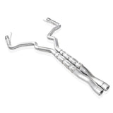 Stainless Works 2015-16 Mustang GT 3in Catback X-Pipe Retro Chambered Mufflers 3in Cores - M15CB3X-LMF