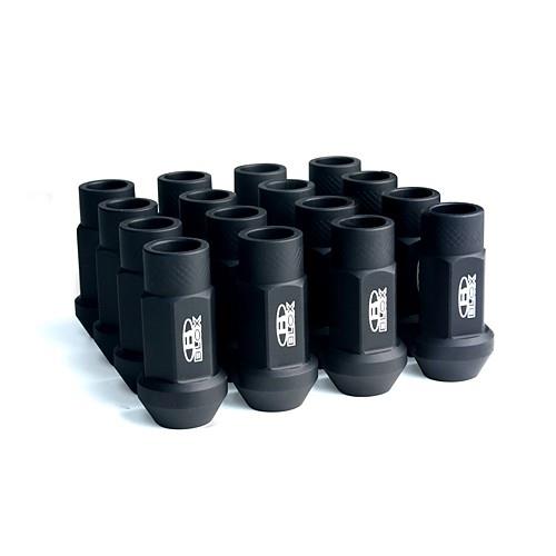 BLOX Racing Street Series Forged Lug Nuts - Black 12 x 1.25mm - Set of 20 (New Design) - BXAC-00107-SSBK