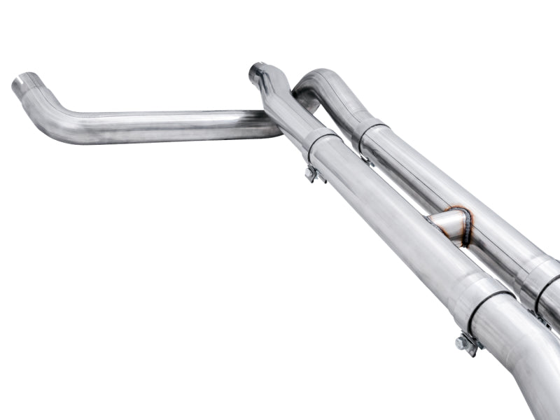 AWE Tuning 4th Gen GM 1500 6.2L 0FG Cat-Back Split Rear Exit (w/ Bumper Cutouts) - Quad Chrome Tips - 3015-42203