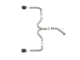 aFe Takeda 20-21 Kia Forte GT 1.6L (t) 3in to 2.5in SS Axle-Back Exhaust System w/ Carbon Fiber Tips - 49-37037-C