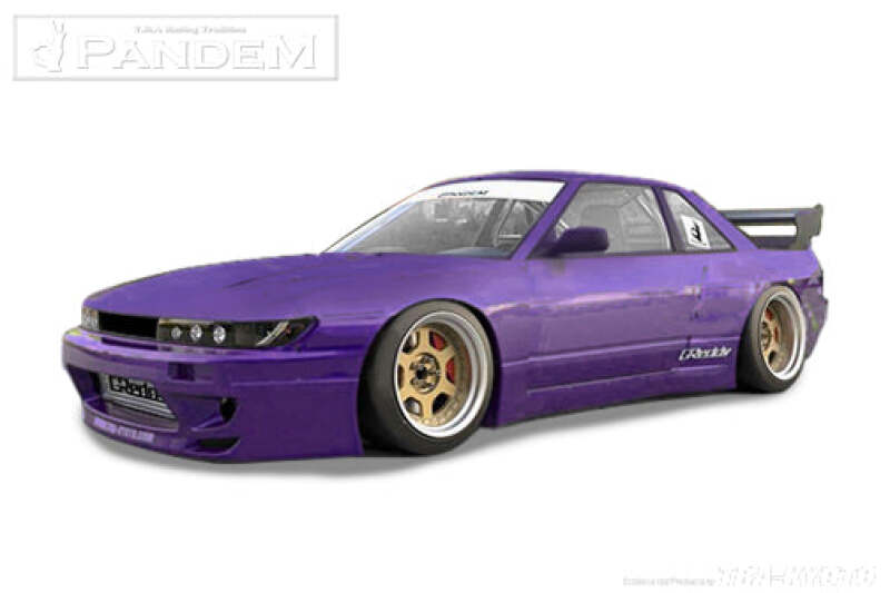 GReddy 89-94 Nissan 240SX Coupe w/ Silvia Headlights Pandem S13 Full Wide-Body Aero Kit w/o GT Wing - 66920280