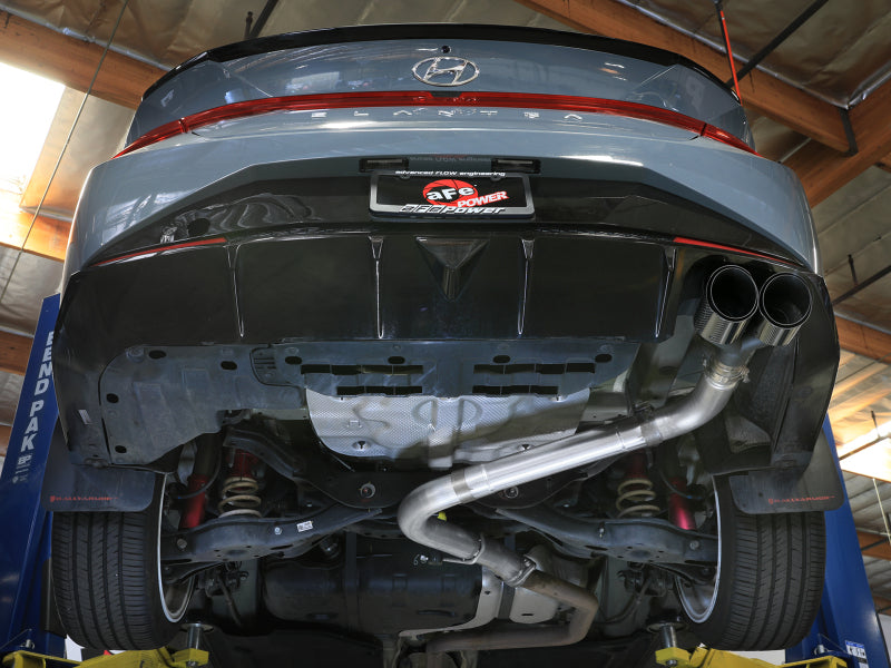 aFe Takeda Axle-Back Exhaust System Hyundai Elantra N Line 21-25 L4-1.6L- Carbon Fiber Tip - 49-37045-C