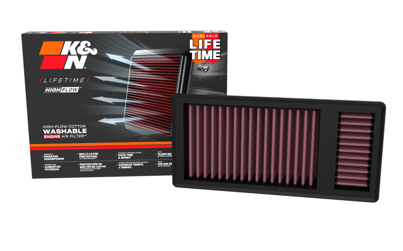 K&N Replacement Panel Air Filter for 11-15 Ford F-250/F-350/F-450/F-550 Super Duty 6.7L V8 Diesel - 33-5010