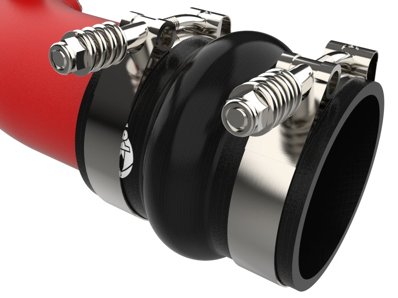 aFe 23-24 Ford Diesel Trucks V8-6.7L (td) BladeRunner Aluminum Hot and Cold Charge Pipe Kit - Red - 46-20734-R