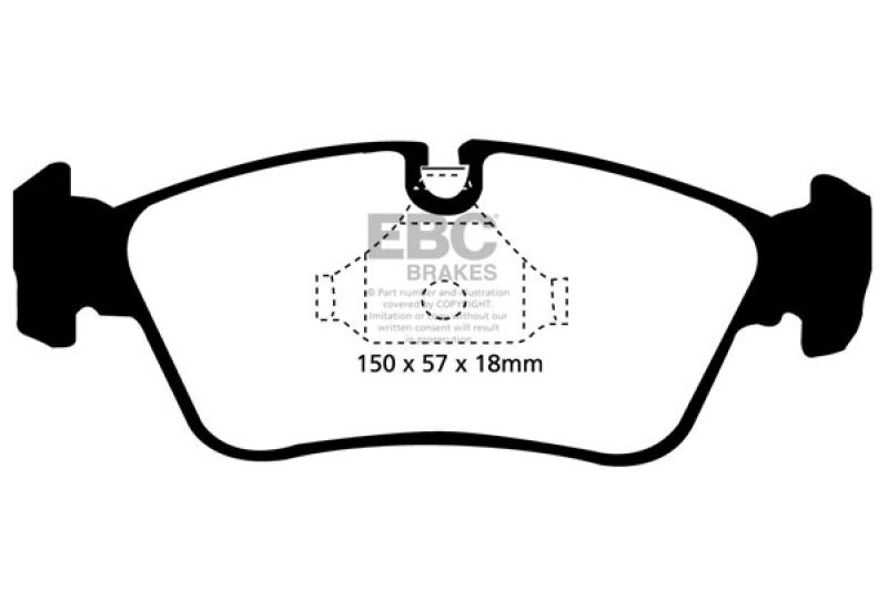 EBC Racing 96-98 BMW Z3 1.9L RP-X Front Brake Pads - DP81211RPX