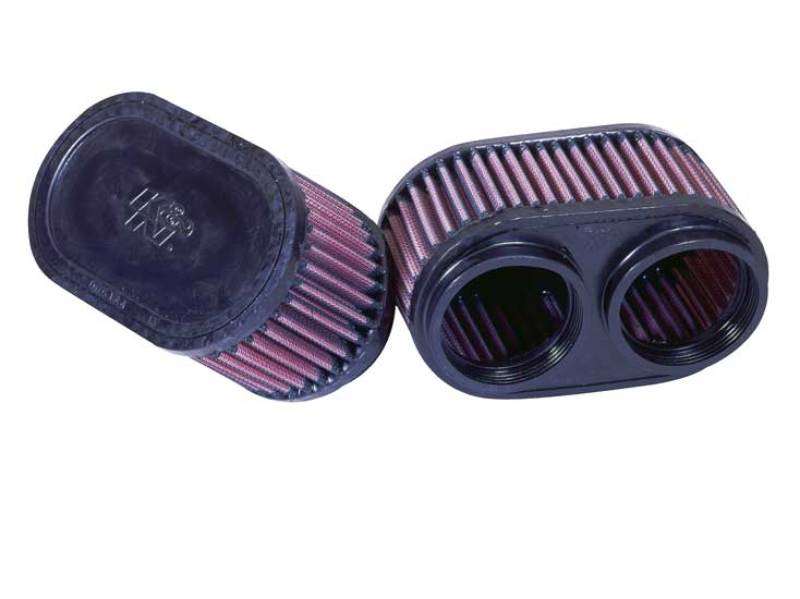 K&N Filter Universal Filter 2 3/4 inch Dual Flange GSXR Oval (2/Box) - RU-2922