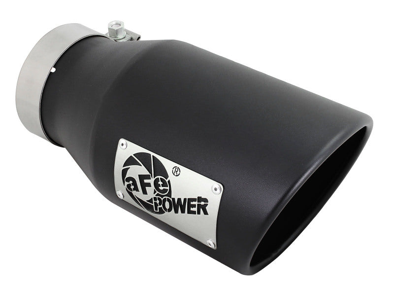 aFe Diesel Exhaust Tip Bolt On Black 4in Inlet x 6in Outlet x 12in - 49T40601-B12