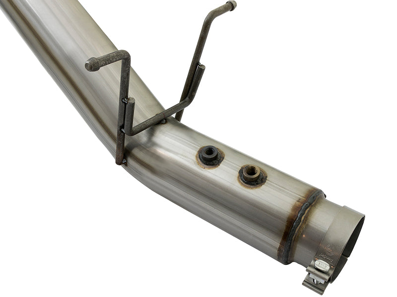 aFe LARGE BORE HD 5in 409-SS DPF-Back Exhaust w/Polished Tip 2017 GM Duramax V8-6.6L (td) L5P - 49-44085-P