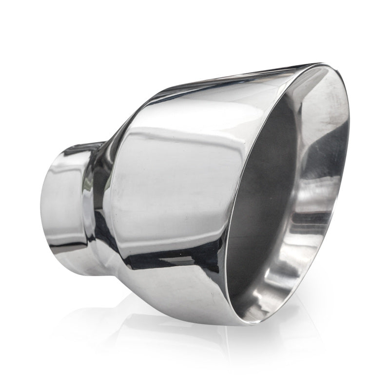 Stainless Works Conical Double Wall Slash Cut Exhaust Tip - 5in Body 3in Inlet 6-1/4in length - 787300