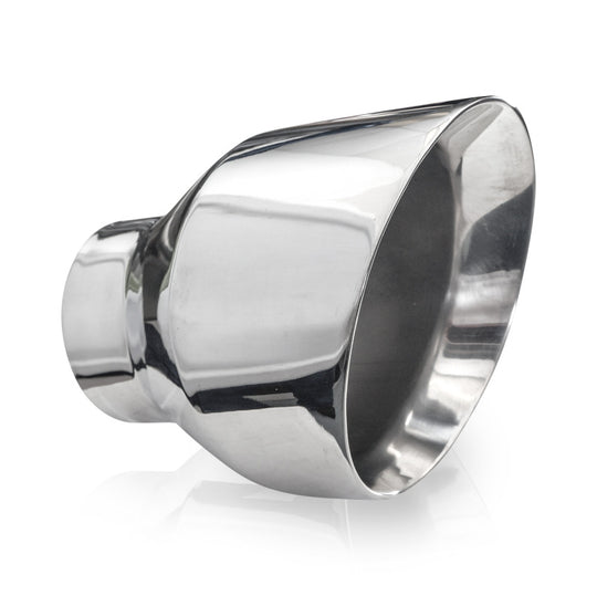 Stainless Works Conical Double Wall Slash Cut Exhaust Tip - 5in Body 3in Inlet 6-1/4in length - 787300
