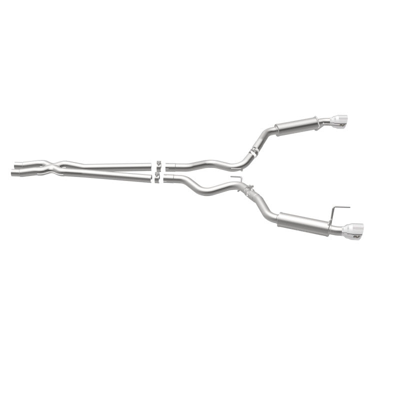 MagnaFlow Cat Back, SS, 2.5in, Competition, Dual Split Polished 4.5in Tips 2015 Ford Mustang V6 3.7L - 19099