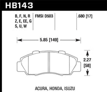 Load image into Gallery viewer, Hawk 97-98 Acura CL 3.0L Base Front ER-1 Brake Pads - HB143D.680