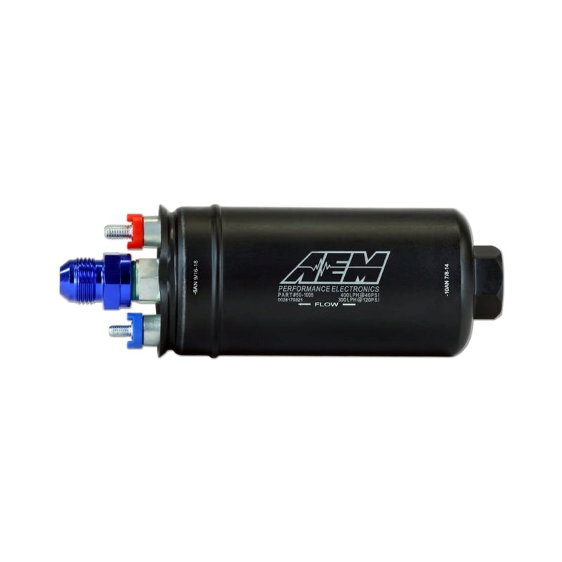 AEM 400LPH High Pressure Fuel Pump -6AN Female Out, -10AN Female In - 50-1005