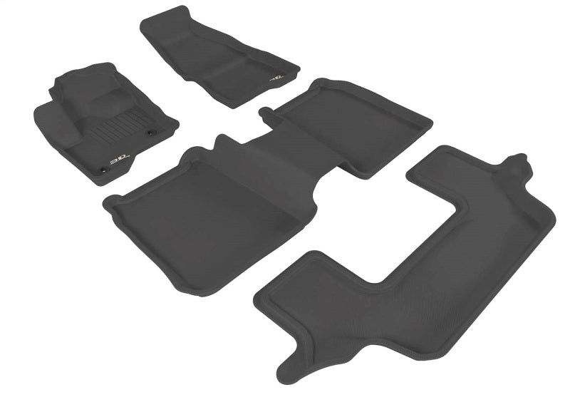 3D MAXpider 09-19 Ford Flex w/ 2nd Row Center Console Kagu Black Full Set (2 EYELETS) - L1FR05101509