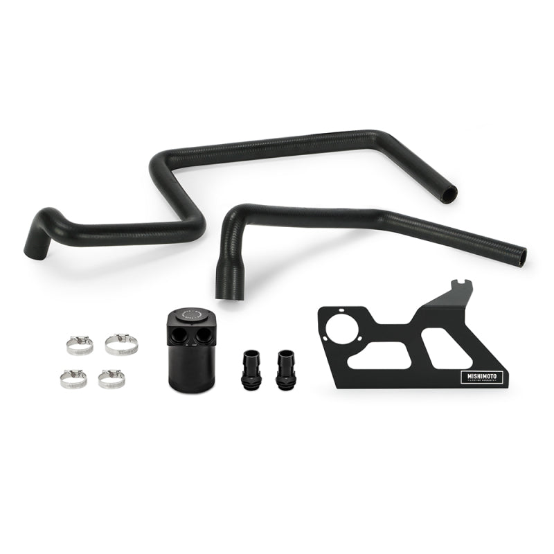 Mishimoto 07-11 Jeep Wrangler JK Baffled Oil Catch Can - Black - MMBCC-WR6-07PBE2