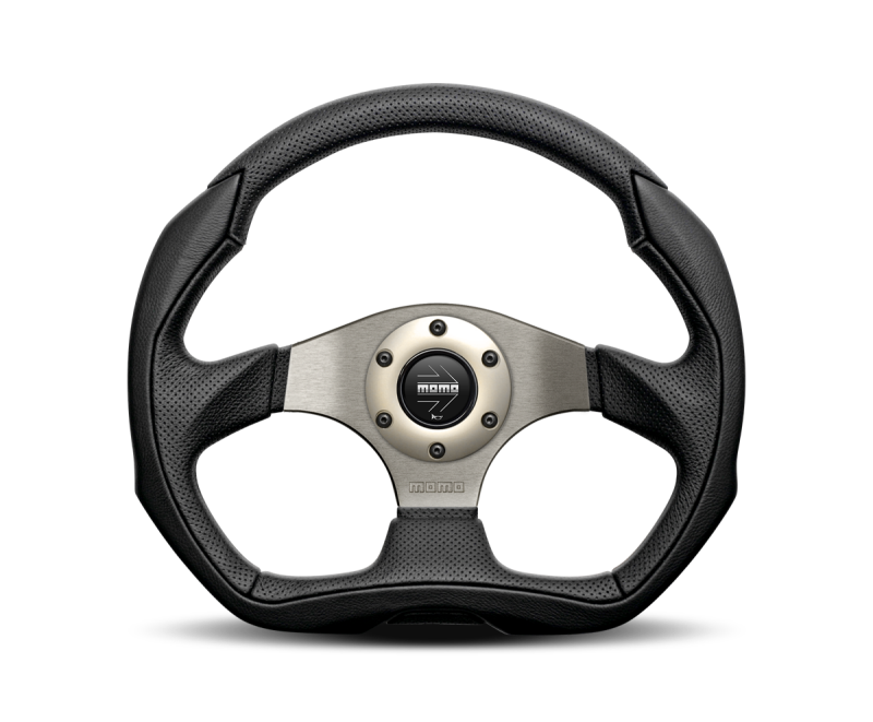 Momo Eagle Steering Wheel 350 mm - Black Leather/Anthracite Spokes - EAG35BK0S