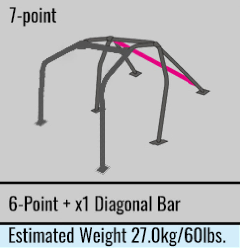 Cusco Steel Roll Cage 7 Point 2 Passenger Through Dash 2015 Subaru WRX / STI - 6A1 290 F20
