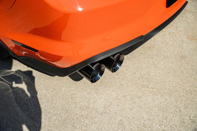 Corsa 20-22 Ford Mustang GT500 3.0in Dual Rear Exit Catback w/ Twin 5.0in Blk Straight Cut Pro Tips - 21292BLK
