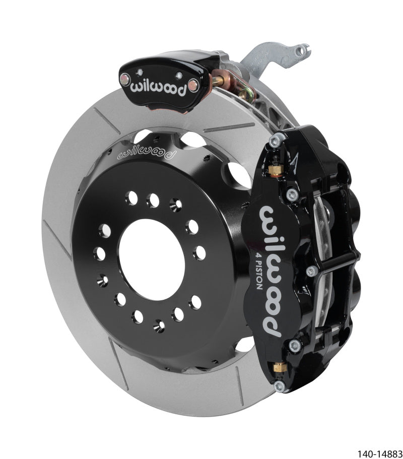 Wilwood Narrow Superlite 4R-MC4 Black Rear Kit 12.88in Slotted Rotor 88-96 Chevy Corvette C4 - 140-14883