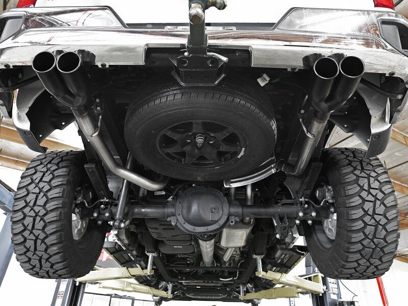 aFe Vulcan Series 3-2.5in 304SS Exhaust Cat-Back w/Blk Tips 2019 GM Silverado/Sierra 1500 L4-2.7L(t) - 49-34110-B