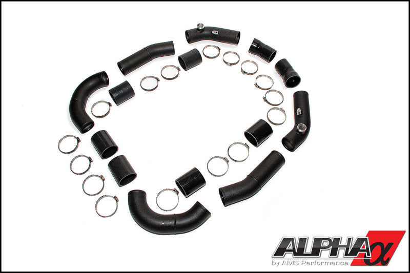 AMS Performance 09+ GT-R R35 Induction Kit w/Stock Turbos/Intercooler/TB/Manifolds/TiAL Flanges - ALP.07.09.0003-2