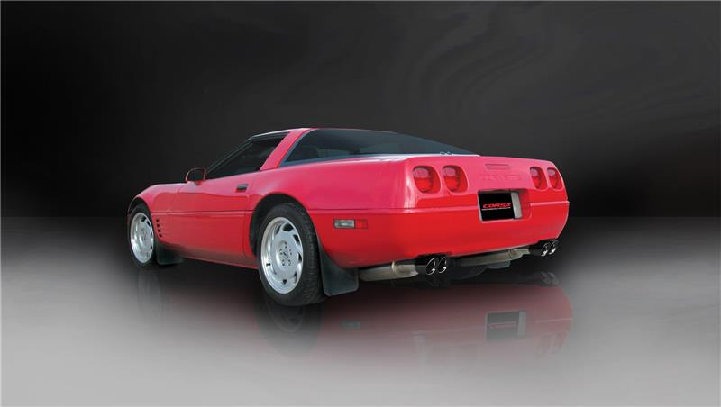 Corsa 1986-1991 Chevrolet Corvette C4 5.7L V8 L98 Black Sport Cat-Back Exhaust - 14115BLK