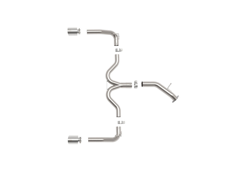aFe Takeda 20-21 Kia Forte GT 1.6L (t) 3in to 2.5in SS Axle-Back Exhaust System w/ Polished Tips - 49-37037-P