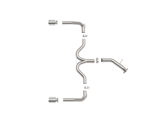 aFe Takeda 20-21 Kia Forte GT 1.6L (t) 3in to 2.5in SS Axle-Back Exhaust System w/ Polished Tips - 49-37037-P