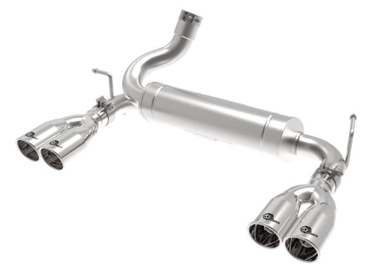 aFe Vulcan Series 2.5in 304 SS Axle-Back Exhaust Polished 07-18 Jeep Wrangler (JK) V6-3.6/3.8L - 49-38086-P