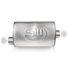 Load image into Gallery viewer, Stainless Works 3in ID OFFSET INLET/ 3in OD CENTER OUTLET 5inX9in - TM5S3O3C