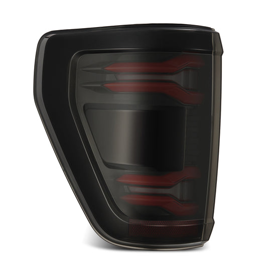 AlphaRex 24-25 Ford F-150 LUXX LED Taillights Blk-Red Activ Light/Seq Signal - Smoked Lens - 653038