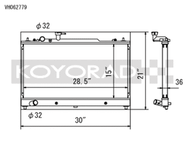 Koyo 06-08 Mazdaspeed 6 2.3L Turbo Radiator - VH062779