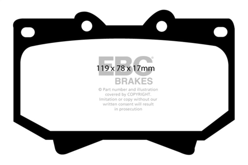 EBC 98-07 Lexus LX470 4.7 Yellowstuff Front Brake Pads - DP41319R
